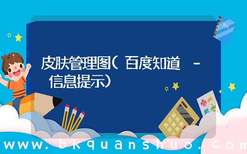 皮肤管理图(百度知道 - 信息提示)